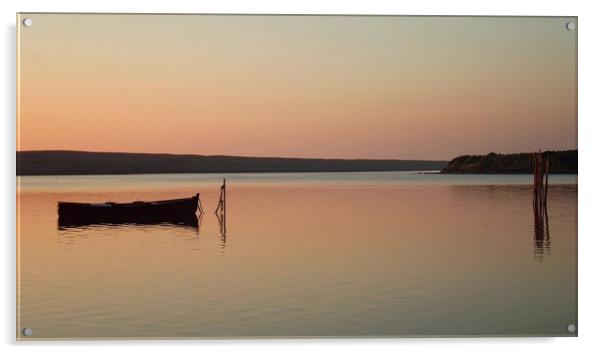 Still waters at sunset Acrylic by Henry Horton