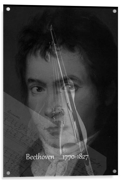 Ludwig Van Beethoven Acrylic by Henry Horton