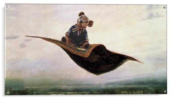 Flying Bear Acrylic by Henry Horton