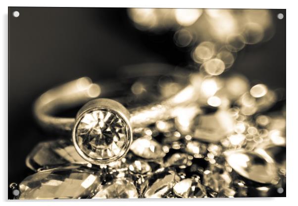 Glittery Jewellery Acrylic by Mark Baker