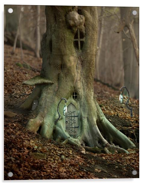 Beech-Tree House Acrylic by Samuel Kerr