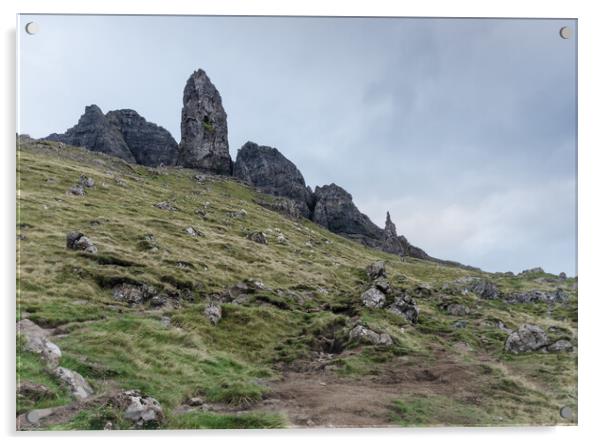 The Old Man Of Storr Acrylic by Samuel Kerr