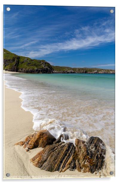 Carnish Beach, Isle of Lewis Acrylic by Gordon Murray