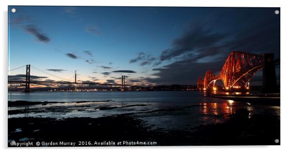 Forth Bridges Acrylic by Gordon Murray