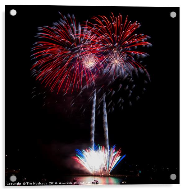 National Fireworks Competition - Plymouth  Acrylic by Tim Woolcock