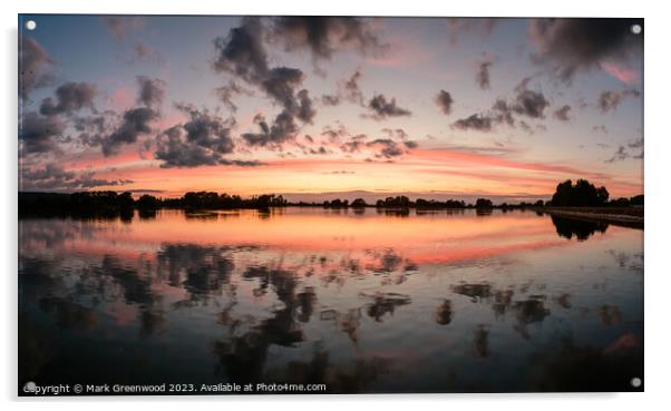 Wilstone Sunset XIV Acrylic by Mark Greenwood