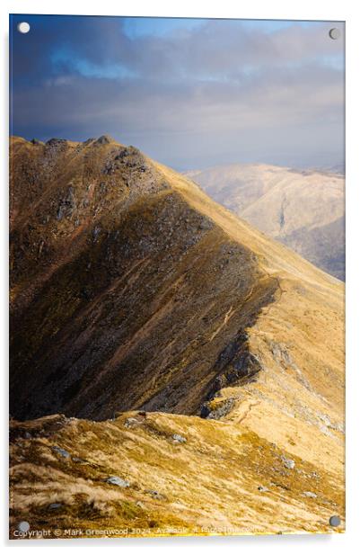 Mullach Fraoch-choire Acrylic by Mark Greenwood