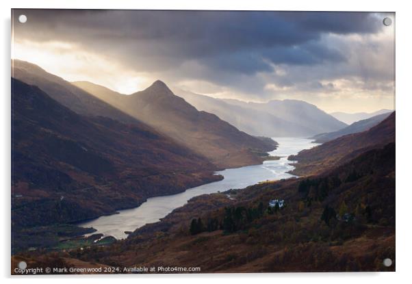 Loch Leven and The Pap of Glencoe Acrylic by Mark Greenwood