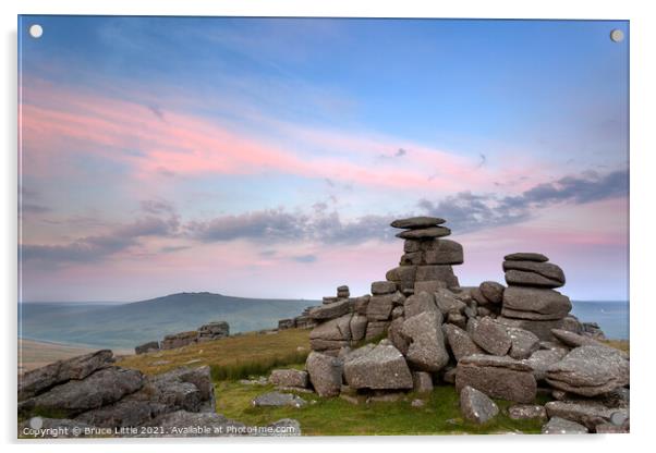 Staple Tor Afterglow Acrylic by Bruce Little