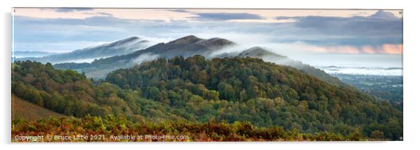 Malvern Hills Panorama Acrylic by Bruce Little