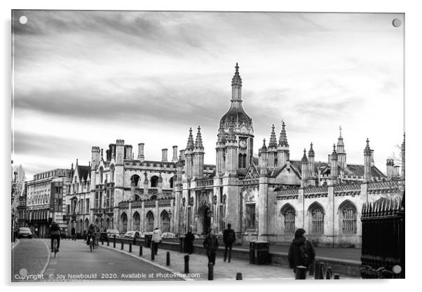 Cambridge - historical buildings.  Acrylic by Joy Newbould