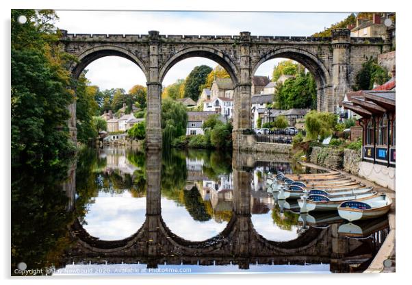 Knaresborough Viaduct Acrylic by Joy Newbould