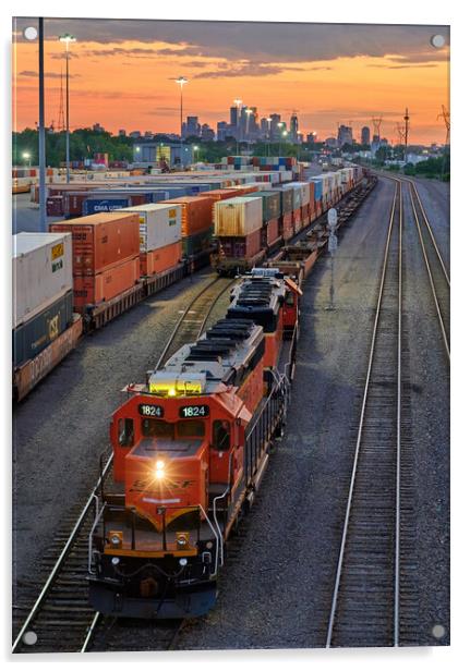 Minneapolis Saint Paul Rail Yard Acrylic by Jim Hughes