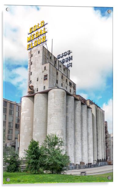 Minneapolis Washburn Mill Acrylic by Jim Hughes