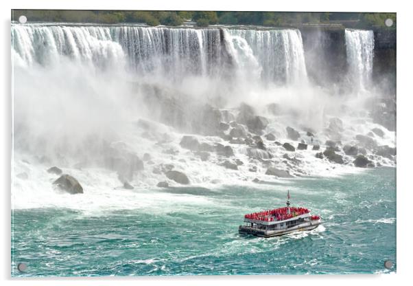 American Falls, Niagara Acrylic by Jim Hughes