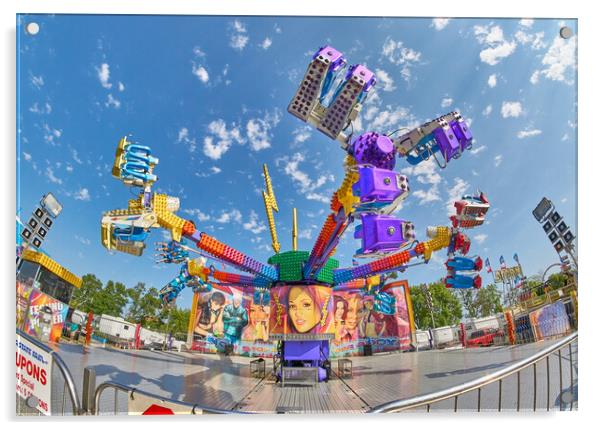 Thrill Ride at the Fair Acrylic by Jim Hughes