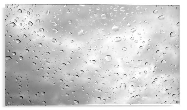 Raindrops on Sunroof Acrylic by Jim Hughes