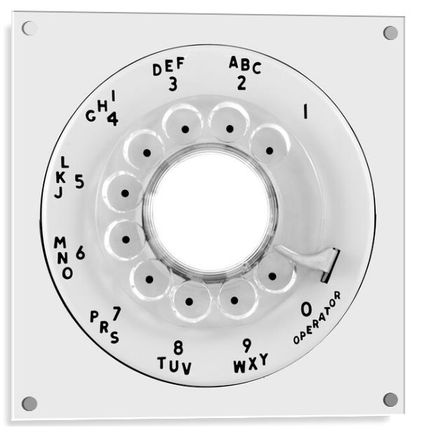 Rotary telephone dial Acrylic by Jim Hughes