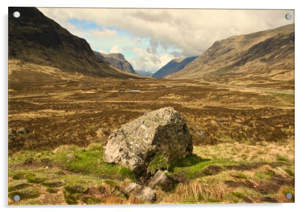 Scottish Highlands Acrylic by Tony Barr