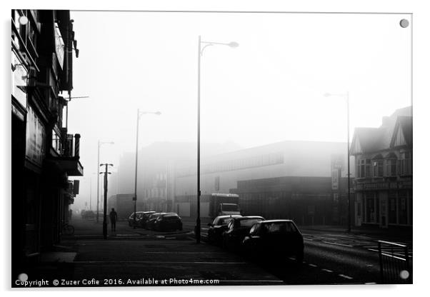 A Foggy Morning Acrylic by Zuzer Cofie