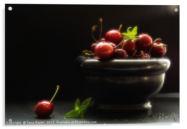 Would you like a cherry  Acrylic by Tanja Riedel