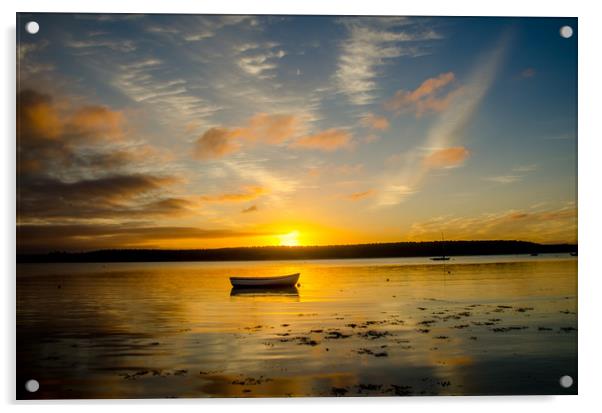 Findhorn sunset Acrylic by Tony Bishop