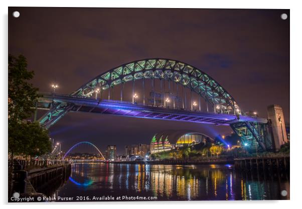 The Tyne Bridge, Newcastle Gateshead Acrylic by Robin Purser