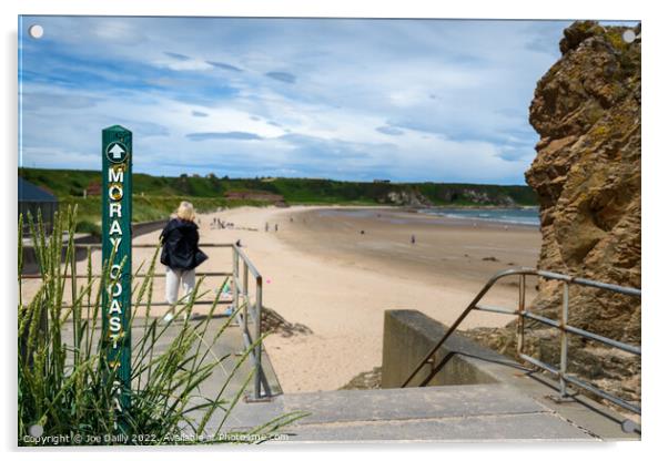  Moray Coastal Path Cullen Beach Acrylic by Joe Dailly