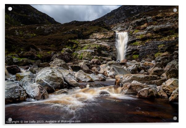 Spectacular Falls of Unich near Loch Lee Acrylic by Joe Dailly