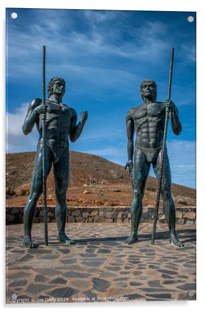 Fuertaventura Statues Guise and Ayose  Acrylic by Joe Dailly