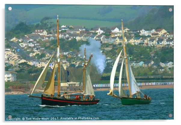 Tall Ships & Steam Trains Acrylic by Tom Wade-West