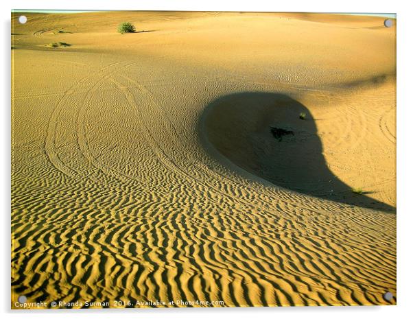 Deserted Arabian desert Acrylic by Rhonda Surman