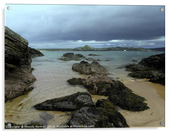 The beach at Talmine Acrylic by Rhonda Surman