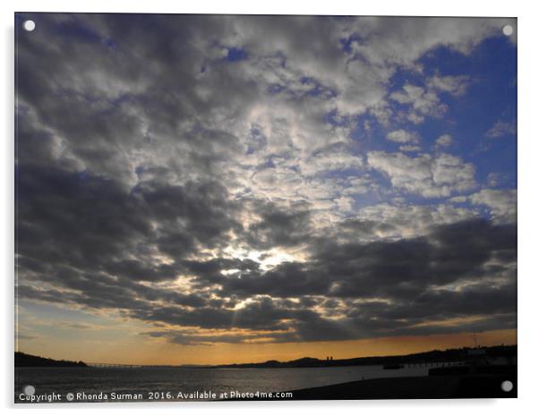 Sky at Broughty Ferry Acrylic by Rhonda Surman