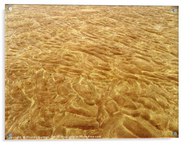 Ripples on a sandbar Acrylic by Rhonda Surman