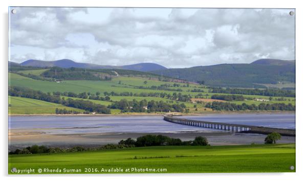 Cromarty Bridge Acrylic by Rhonda Surman