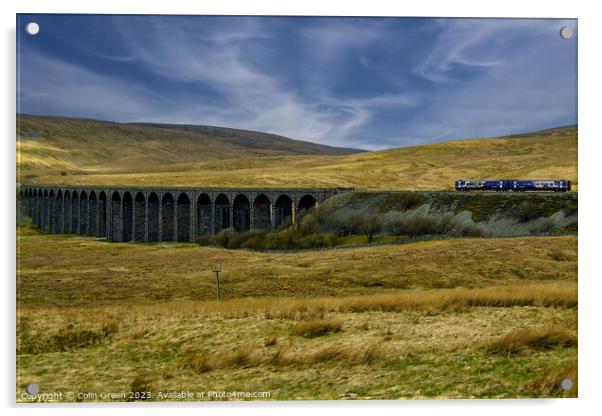 The Ribblehead Viaduct Acrylic by Colin Green