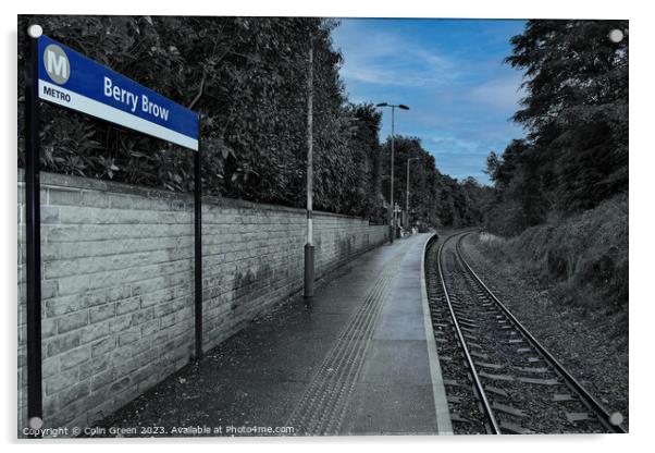 Berry Brow Railway Station Acrylic by Colin Green