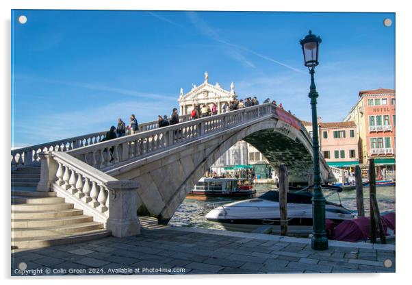 Ponte Degli Scalzi, Venice Acrylic by Colin Green
