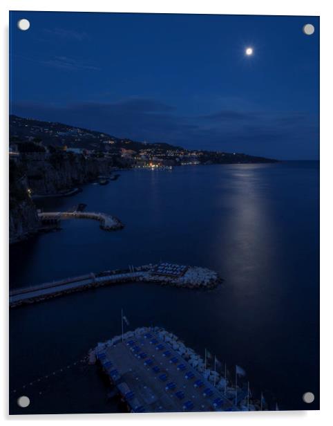 Sorrento Night Acrylic by Chris Rafferty