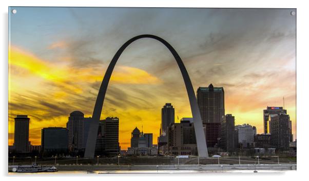 The Gateway Arch and downtown of St. Louis, Missur Acrylic by Roman Korotkov