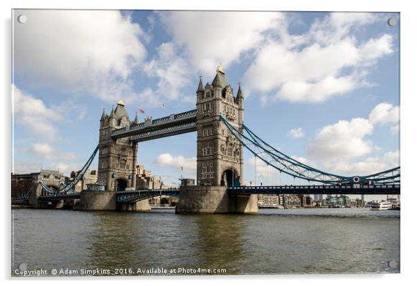 Tower Bridge Acrylic by Adam Simpkins