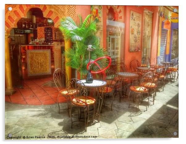 Cafe Malaga Acrylic by Brian Pearce