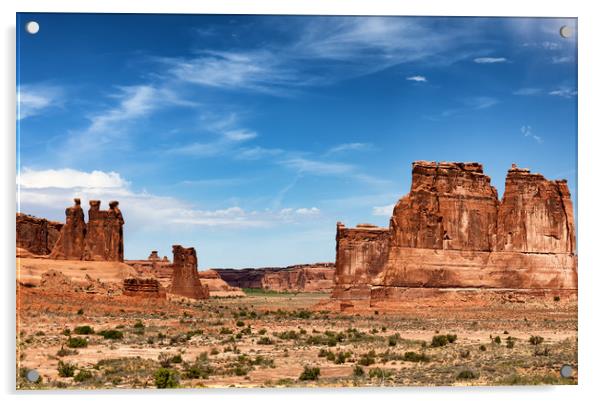 Monument Valley Navajo Tribal Park in America duri Acrylic by Thomas Baker
