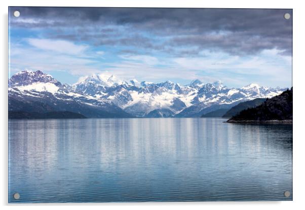 Close up of Alaska Glacier bay landscape during la Acrylic by Thomas Baker
