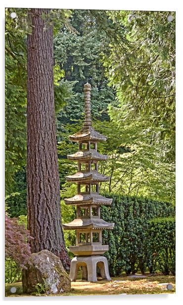 japanese zen garden Acrylic by sharon hitman
