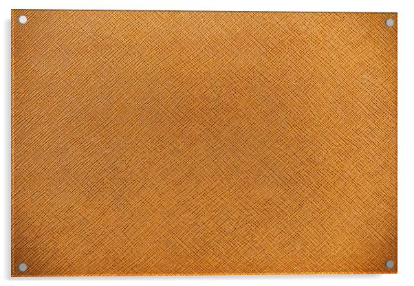 Vintage Natural Brown Leather Texture Background Acrylic by Radu Bercan