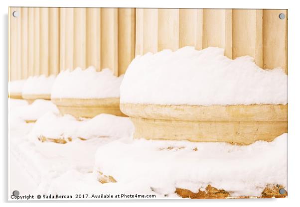 Composite Greek Style Columns In Winter Acrylic by Radu Bercan
