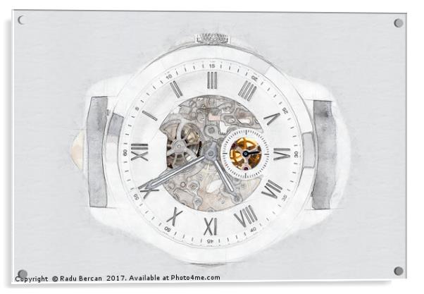 Mechanical Watch Concept With Visible Mechanism Acrylic by Radu Bercan