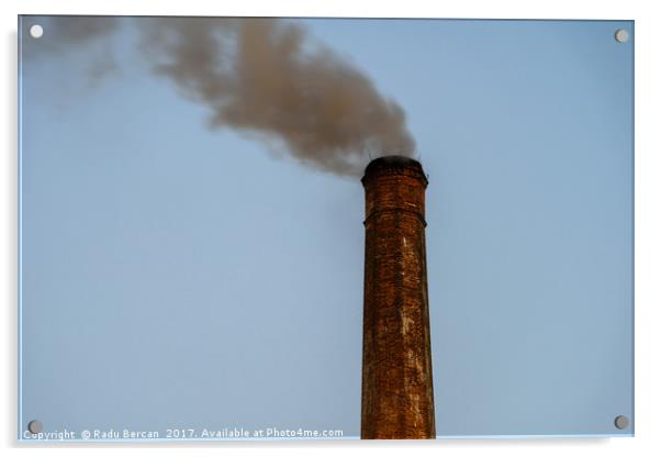 Industry Smoke Pollution From Factory Chimney Acrylic by Radu Bercan